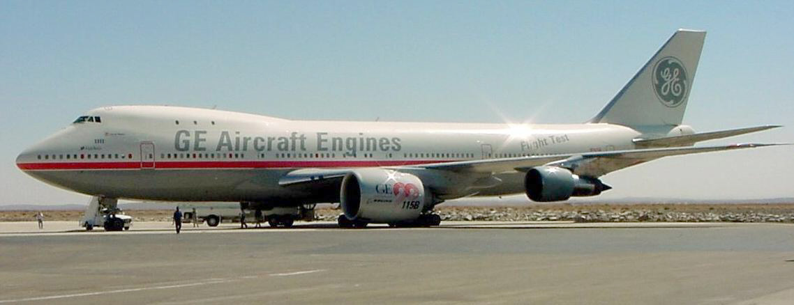 General Electric používal jeho 747-100 k testům nových GE90 motorů určených pro 747-8/787 ( Foto ©: Akradecki )